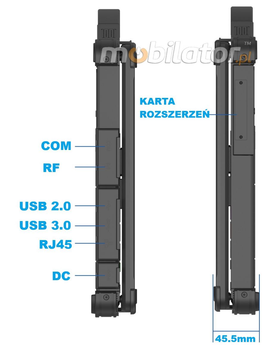 Emdoor X15A wstrzsoodporny przemysowy laptop Windows 11 IP65 Intel SSD